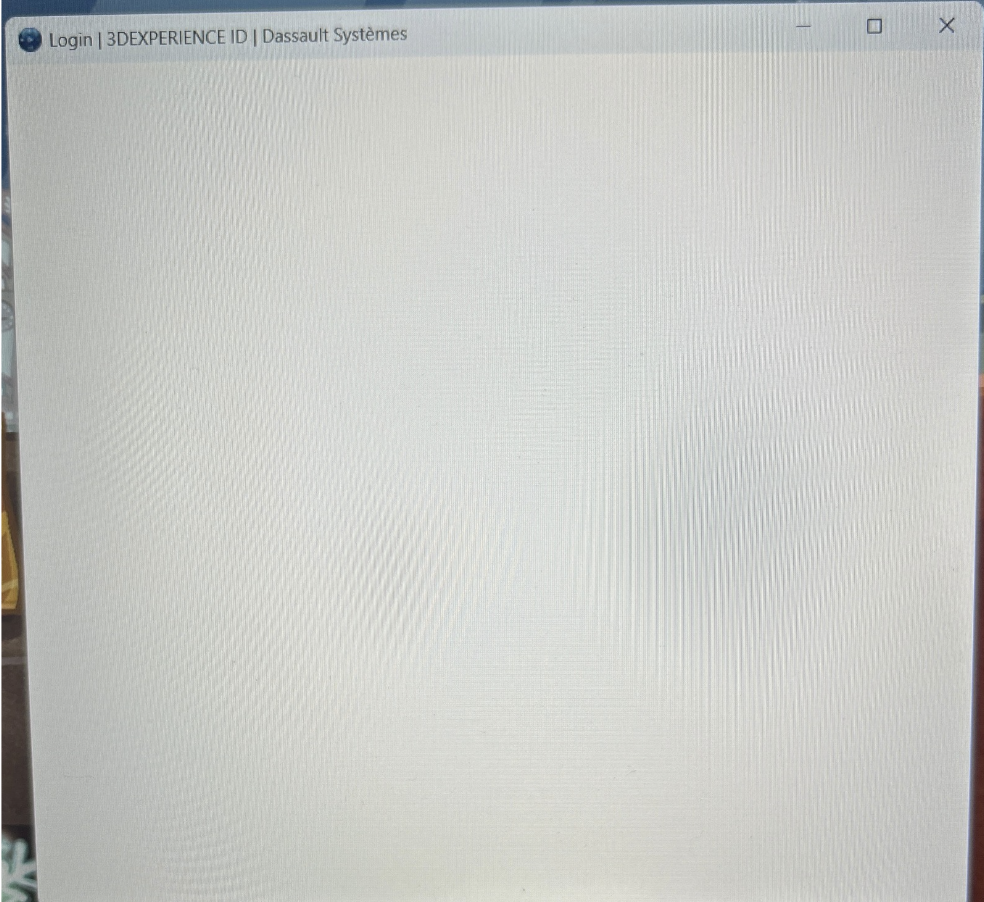 3DEXPERIENCEログイン後に白画面になる不具合