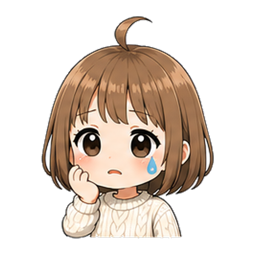 もずく 困り顔